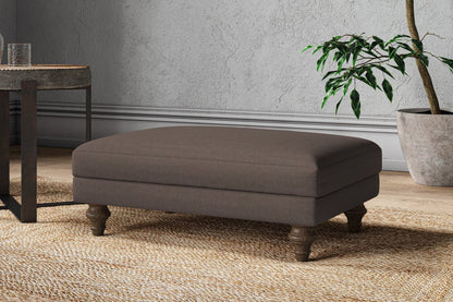 Marri Medium Footstool - Recycled Cotton Mocha