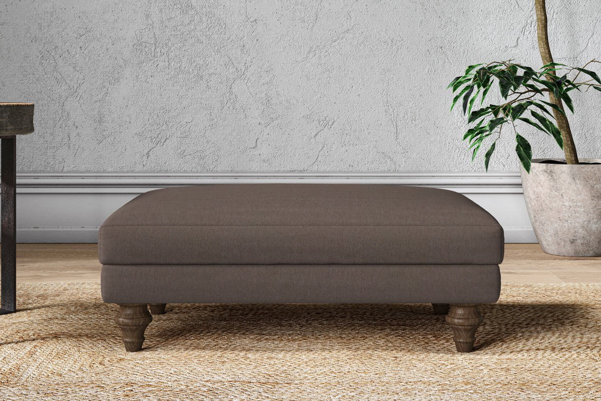 Marri Medium Footstool - Recycled Cotton Mocha