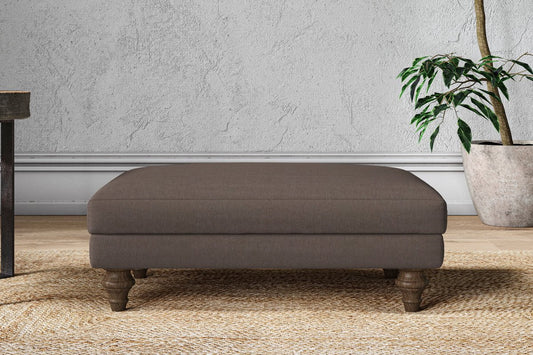 Marri Medium Footstool - Recycled Cotton Mocha