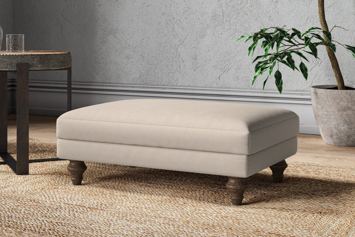 Marri Medium Footstool - Recycled Cotton Natural