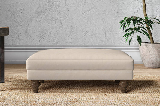 Marri Medium Footstool - Recycled Cotton Natural