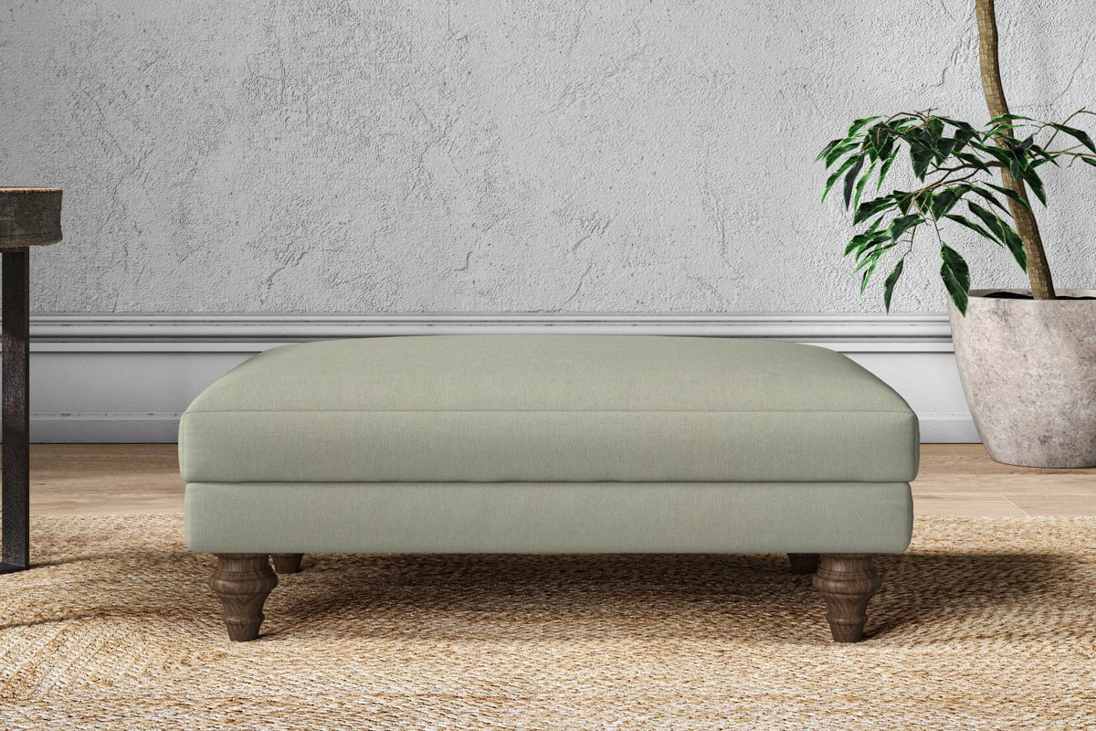 Marri Medium Footstool - Recycled Cotton Seaspray